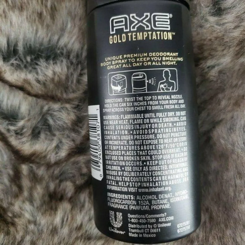AXE Deodorant Bodyspray Gold Temptation‎ 4 oz.